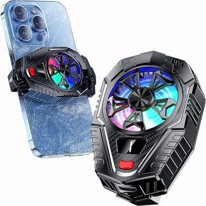 Portable Mobile Phone Quiet Cooling Fan Heat Diffuser Radiator With Light